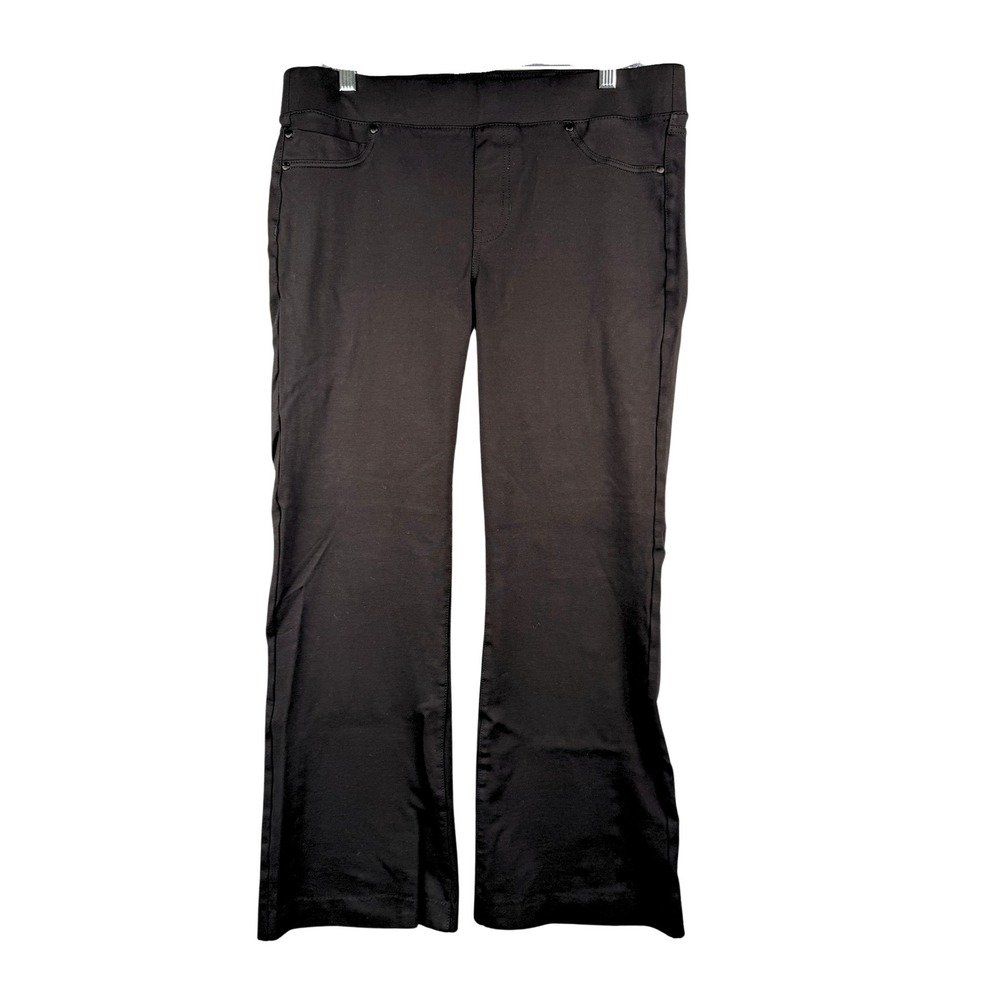 Liverpool Jeans Company Black Pull On Flare Leg Pants Size 14/32